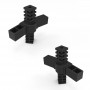 SquareFix® 4-way 180° connector with hinge