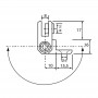 Schita conector special in unghi ajustabil 90°- 270°, panouri 5-8mm