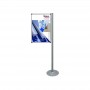 Single sided poster display system 180° mobile