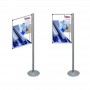 Single sided poster display system mobile 90°-270°