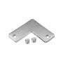Metal corner for aluminum profile, side mounting