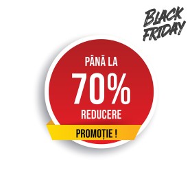 Percentage round sticker, YUPO BLACK FRIDAY