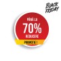 Sticker rotund procent, YUPO BLACK FRIDAY