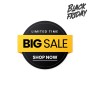 Promotional round sticker, YUPO BLACK FRIDAY